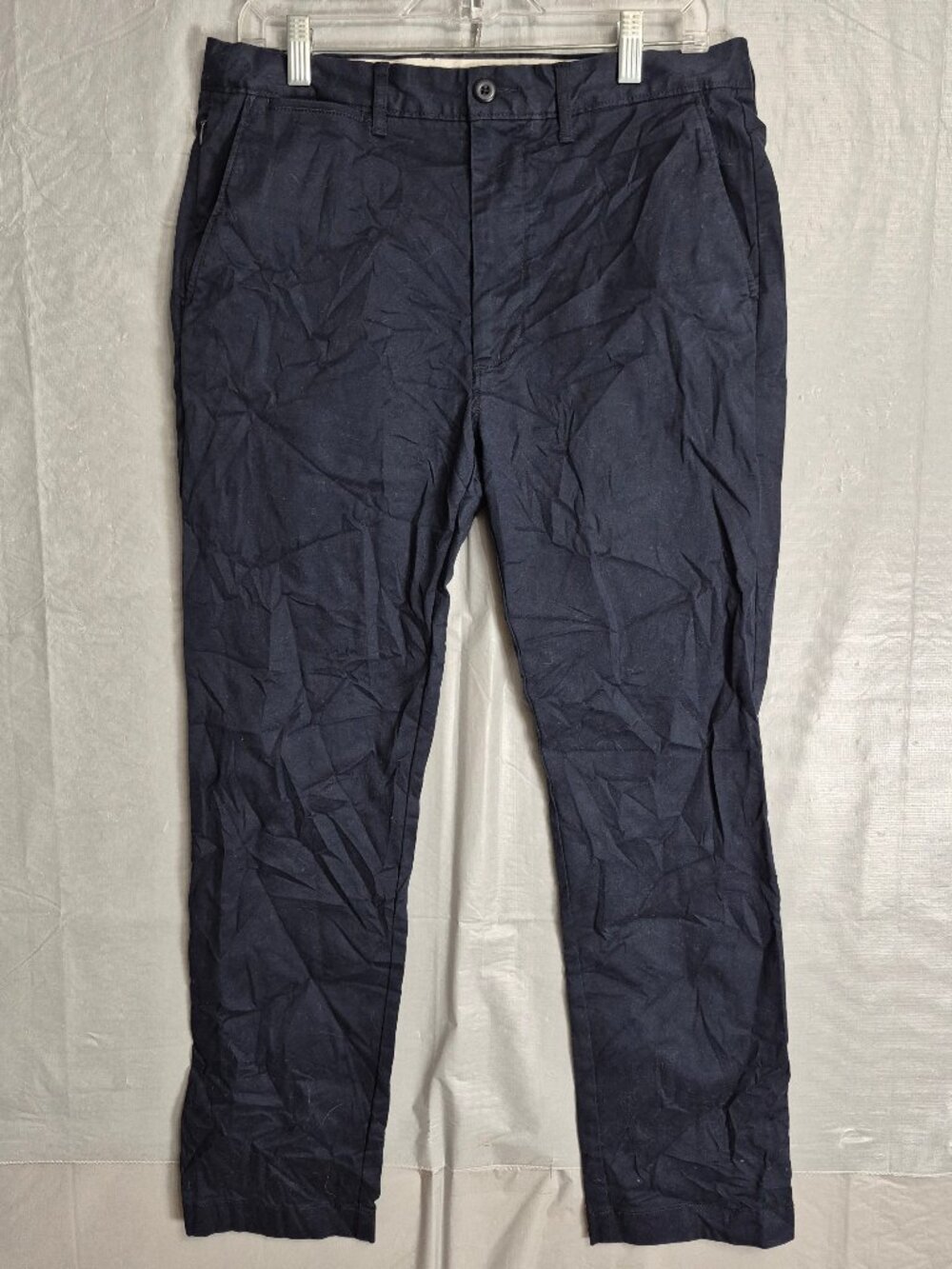 J Crew Oarsman Straight Mens 31x30 Navy Blue Chino Pants Preppy Business
